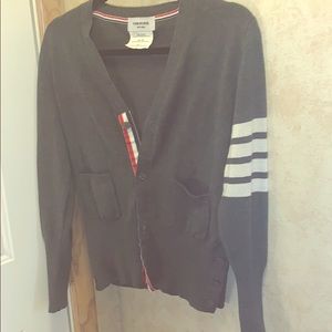 Thom Browne Dark Grey Cardigan